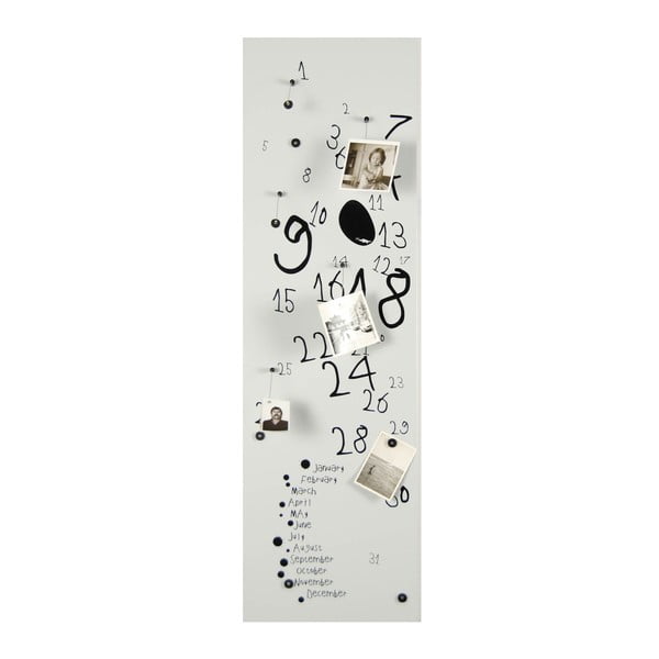 Magnetyczny kalendarz Krok White, 30x100 cm