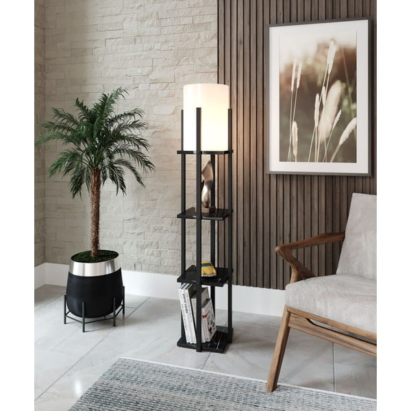 Czarna lampa stojąca (wysokość 135 cm) Nora – Opviq lights-image-1
