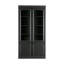 Czarna witryna z litego drewna sosnowego 110x215x44 cm Organize – WOOOD