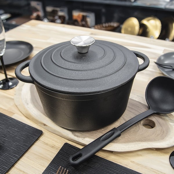 Garnek żeliwny z pokrywką odpowiedni na indukcję 4 l LITINA – Orion-image-2