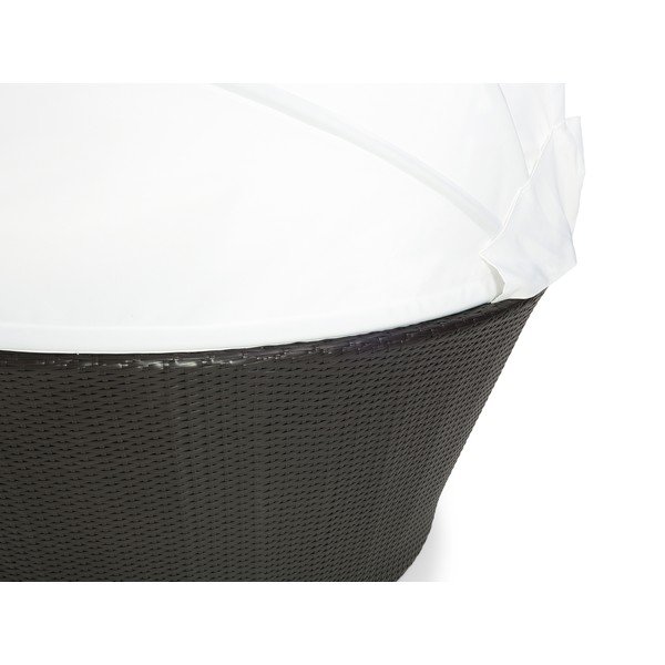 Sofa ogrodowa ze sztucznego rattanu ze składanym daszkiem Monobeli Miranda-image-4