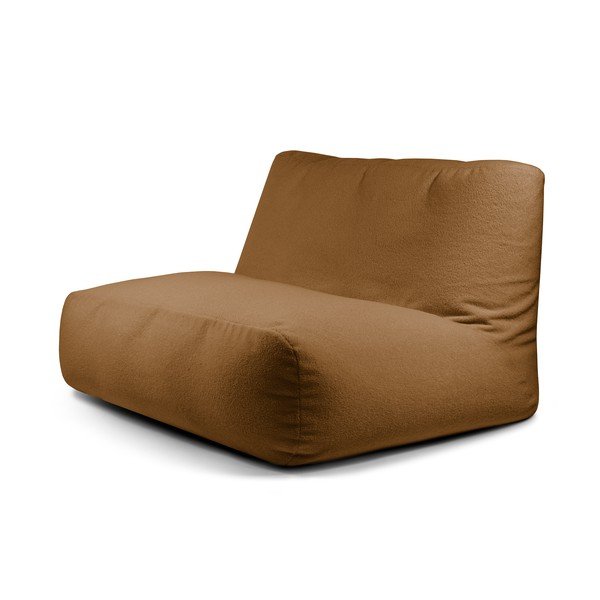 Brązowy worek do siedzenia z materiału bouclé Sofa Tube – SLOWDOWN