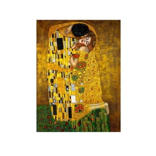 Reprodukcja obrazu na płótnie Gustav Klimt The Kiss, 30x40 cm