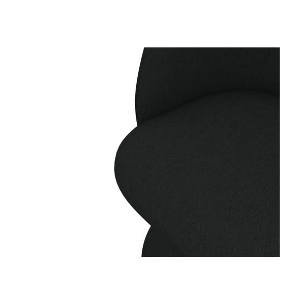 Czarny tapicerowany fotel jadalniany Maia – Makamii-image-4