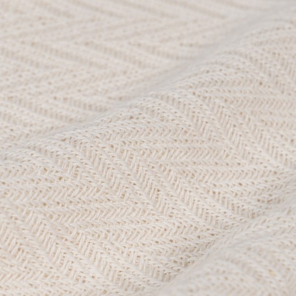 Kremowa narzuta z bawełny z recyklingu 180x260 cm Spike – Ixia-image-2