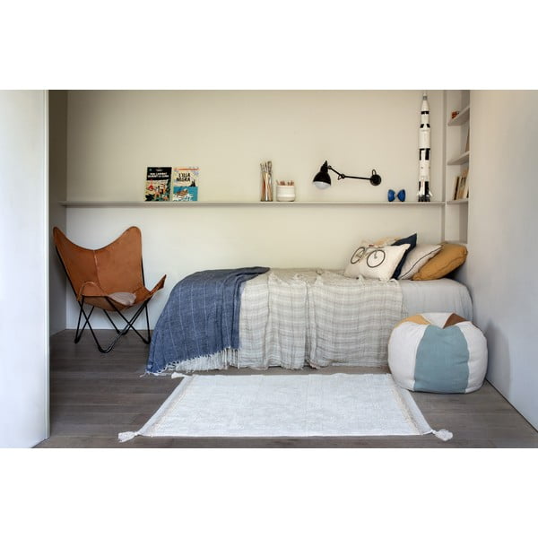 Kremowy bawełniany dywan tkany ręcznie odpowiedni do prania 120x160 cm Bloom Natural – Lorena Canals-image-1