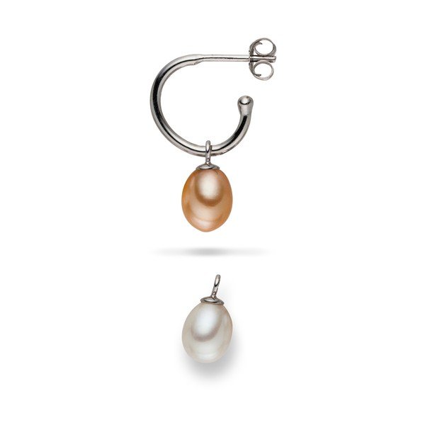 Kolczyki Yamato Pearls z wymienianymi zawieszkami Nude Beauty -image-1