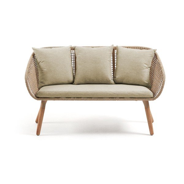 Sofa 2-osobowa z drewna eukaliptusowego La Forma Gillian-image-2