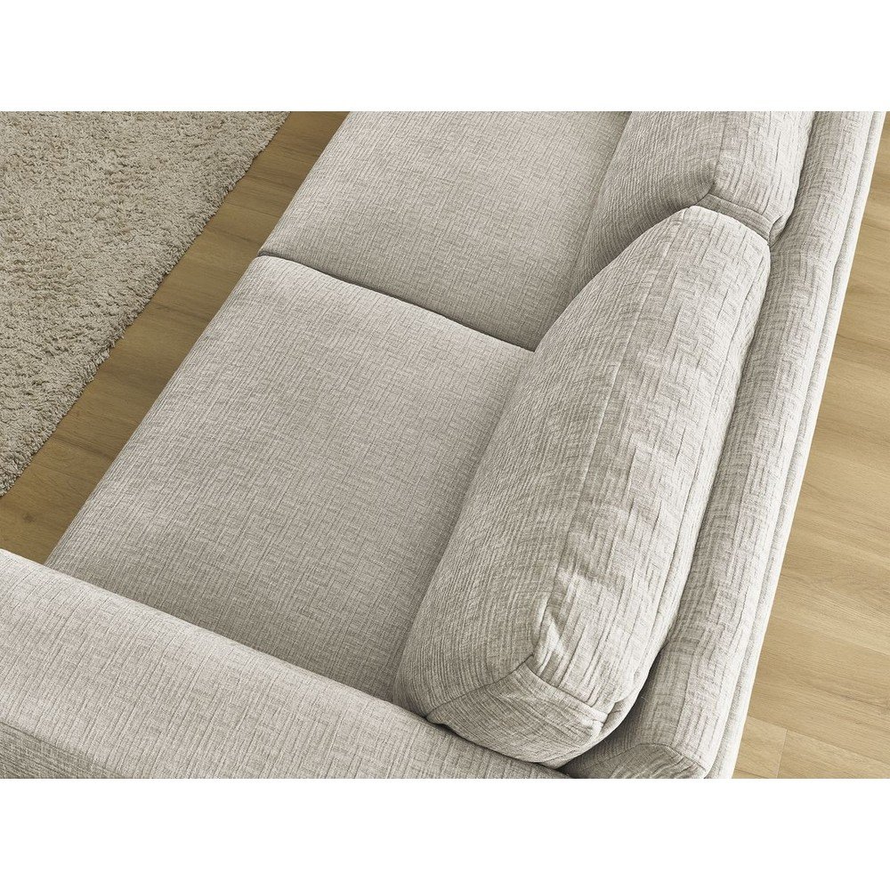 Beżowa rozkładana sofa do spania z tkaniny szenilowej 240 cm Hugo – Bobochic Paris (zdjęcie 5)