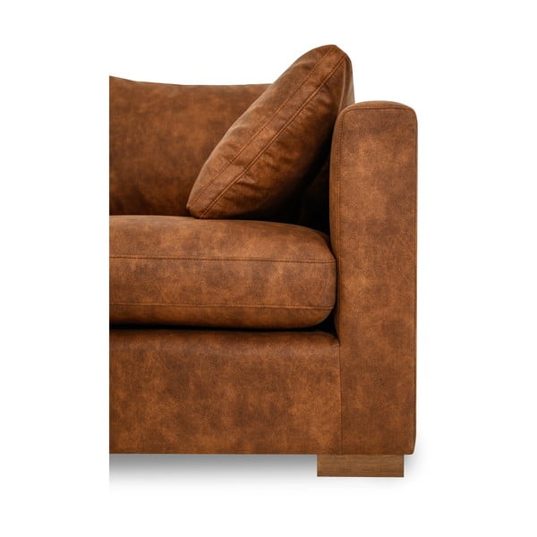 Koniakowy narożnik z imitacji skóry (lewostronny) Hamburg – Scandic-image-4