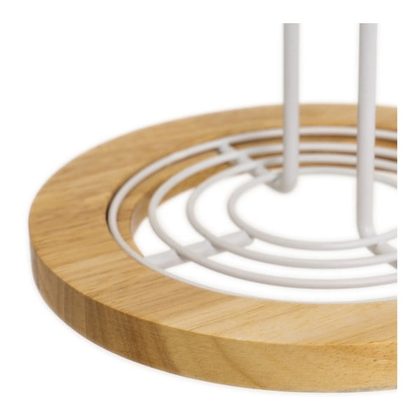 Biało-naturalny metalowy stojak na ręczniki papierowe ø 15 cm – Casa Selección-image-3