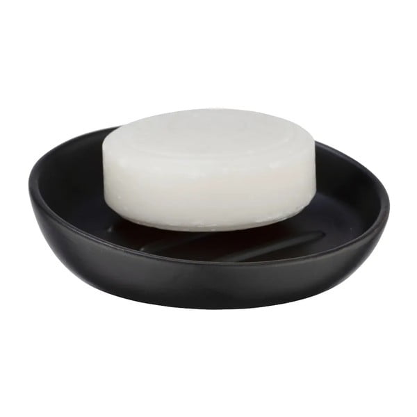 Zestaw ceramicznych akcesoriów łazienkowych w kolorze matowej czerni Badi – Wenko-image-2