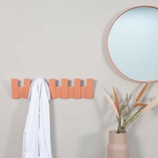 Łososiowy metalowy wieszak ścienny 64 cm Angle – Spinder Design-image-1