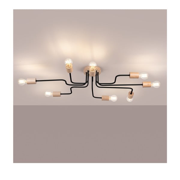 Lampa sufitowa w czarno-naturalnym kolorze 60x100 cm Dazzle – Sollux-image-1