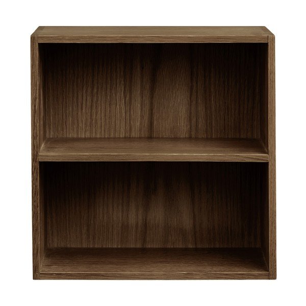 Ciemnobrązowa wielopoziomowa półka z litego drewna dębowego 30 cm Townsville – House Nordic-image-4