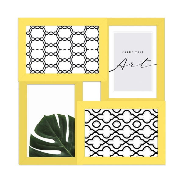 Żółta ramka ścienna 27x27 cm – knor