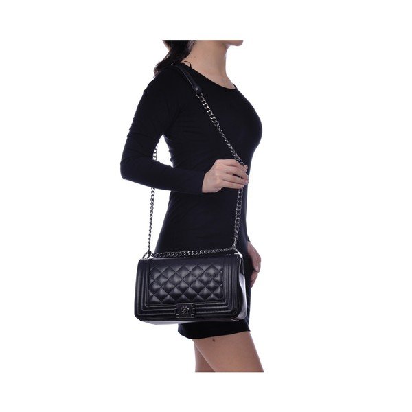 Czarna skórzana torebka Anna Luchini Masika-image-3