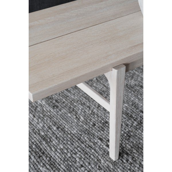 Jasny naturalny stolik z drewna dębowego Rowico Ness, 160x60 cm-image-1