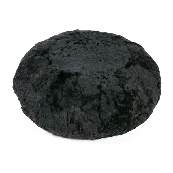 Czarny puf z krótkim włosiem Woooly Icelandic