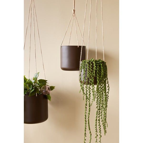 Metalowe wiszące osłonki na doniczki zestaw 3 szt. ø 25 cm Bloom – Hübsch-image-1