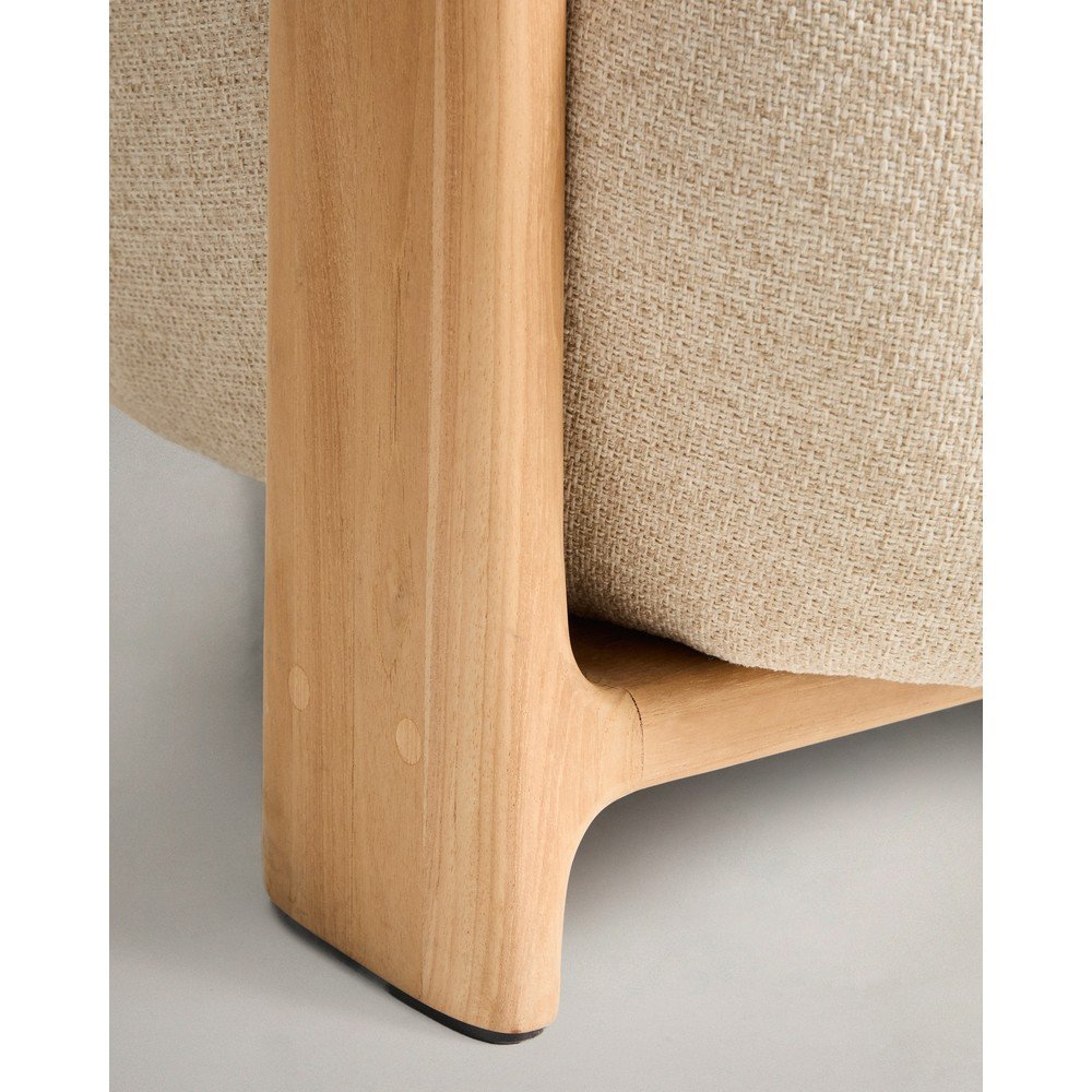Beżowy tapicerowany fotel ogrodowy Granite – Kave Home (zdjęcie 6)