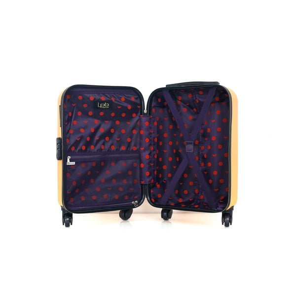 Pomarańczowa walizka z 4 kółkami LPB Francis, 31 l-image-3