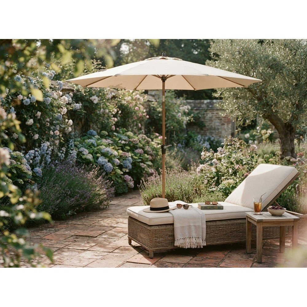Beżowy parasol ogrodowy ø 300 cm Palinuro – Bizzotto (zdjęcie 5)