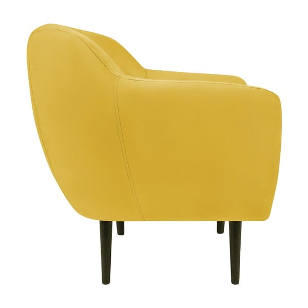 Żółty aksamitny fotel Mazzini Sofas Toscane-image-3