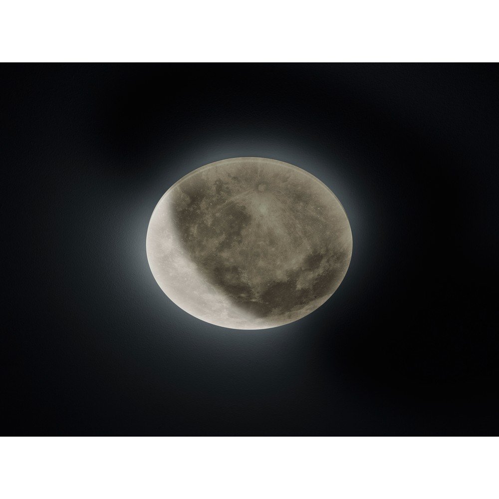Jasnoszara dziecięca lampa sufitowa LED z kloszem ze szkła akrylowego ø 40 cm Lunar – Trio (zdjęcie 5)