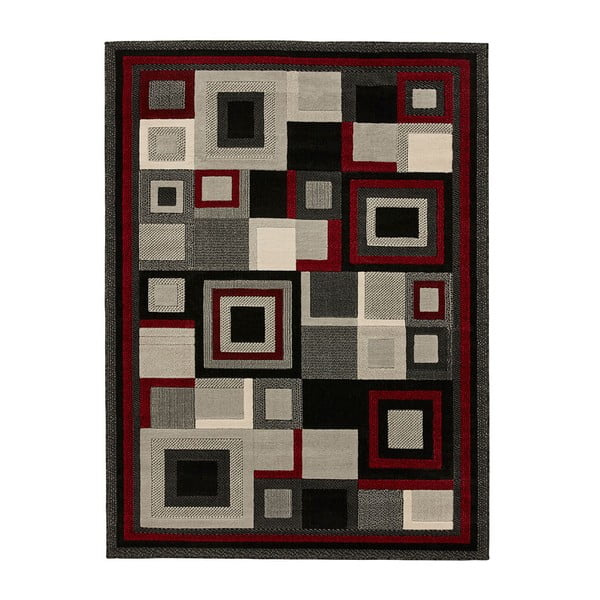 Czarno-czerwony dywan Think Rugs Hudson, 60x120 cm