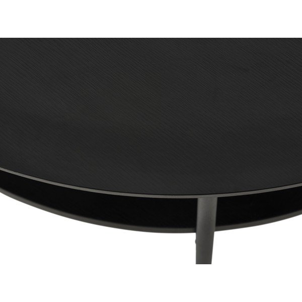Czarny okrągły stolik ø 80 cm Pensacola – Unique Furniture-image-4