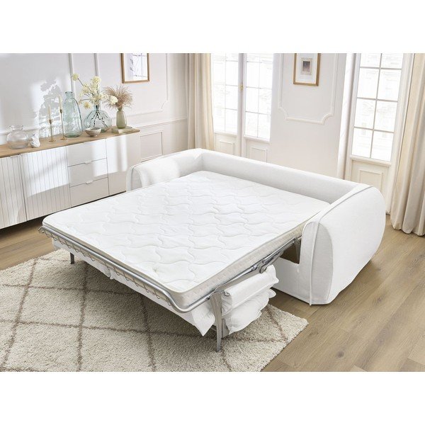Biała sofa do spania/rozkładana 236 cm Archimede – Bobochic Paris-image-1