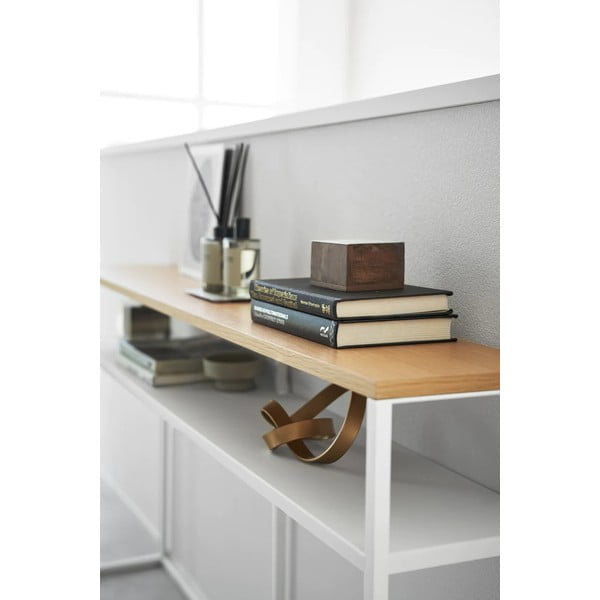 Biało-jasnobrązowa konsola w dekorze jesionu 20,5x126 cm Tower – YAMAZAKI-image-4