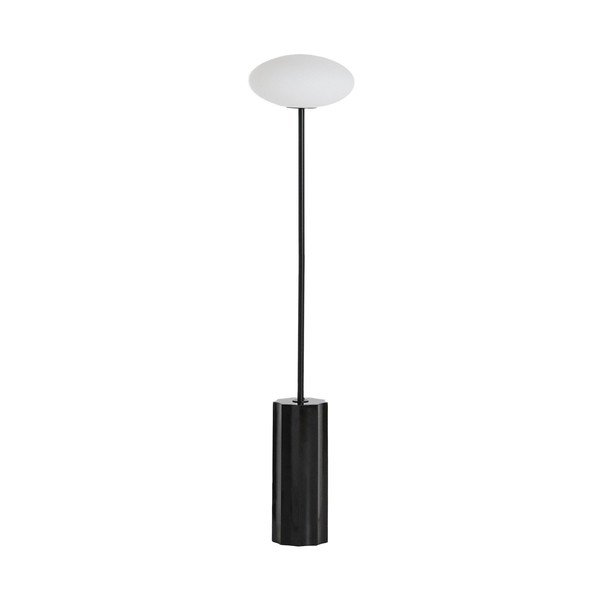 Biała/czarna lampa stojąca ze szklanym kloszem (wysokość 120 cm) Idela – Kave Home