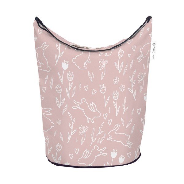 Różowy materiałowy dziecięcy kosz do przechowywania Sweet Bunnies – Butter Kings-image-2