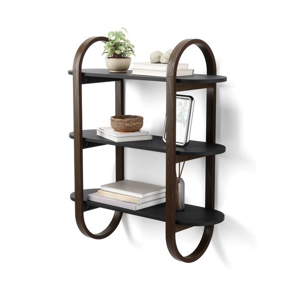 Czarna półka piętrowa w dekorze orzecha Bellwood – Umbra-image-4