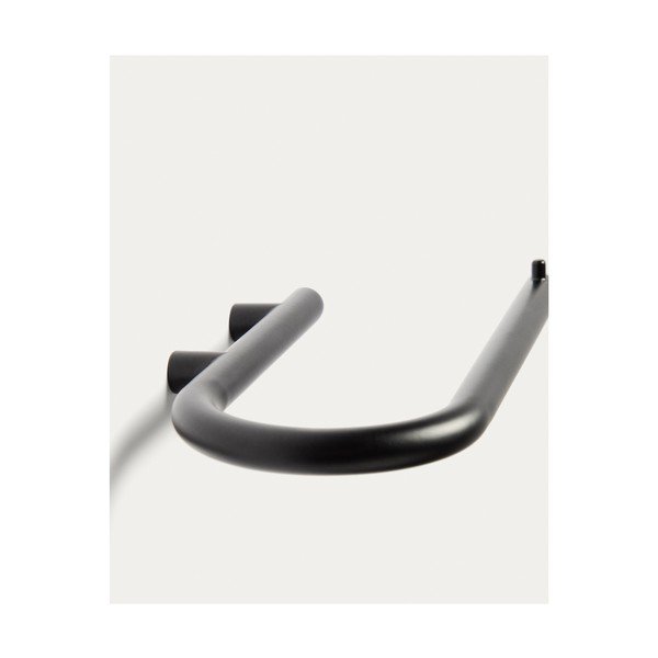 Czarny ścienny uchwyt na papier toaletowy ze stali nierdzewnej Arely – Kave Home-image-2