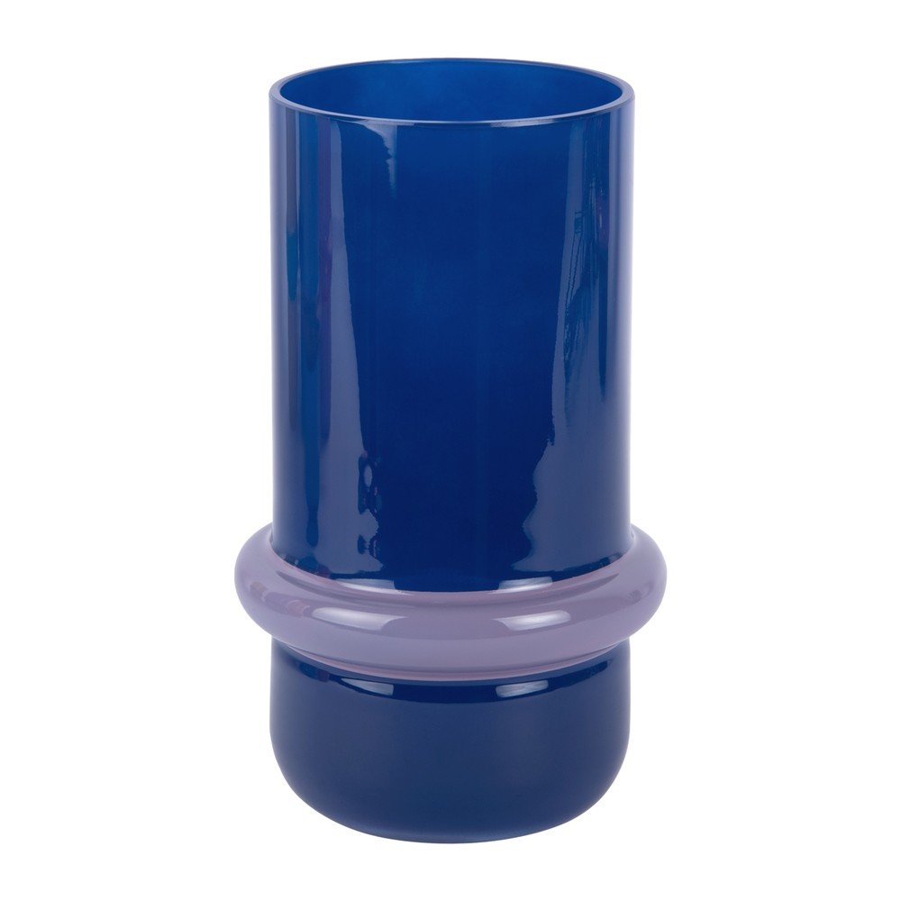 Ciemnoniebieski szklany wazon (wysokość 22 cm) Animado Anillo – PT LIVING