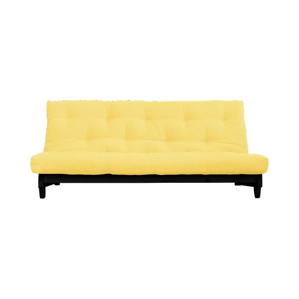 Sofa rozkładana z jasnożółtympokryciem Karup Design Fresh Black/Yellow