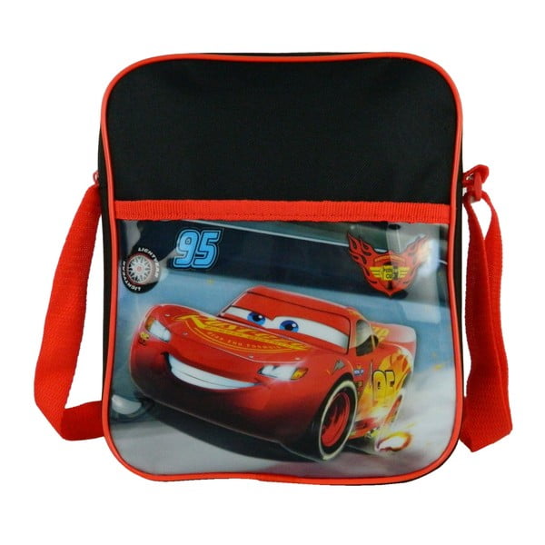 Czerwono-czarna dziecięca torba z paskiem na ramię Bagtrotter Cars