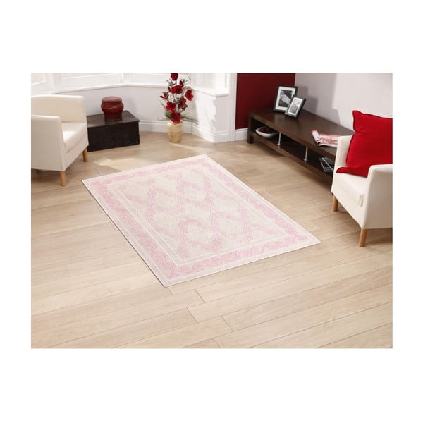 Jasnoróżowy dywan bawełniany Floorist Gina, 120x180 cm-image-1
