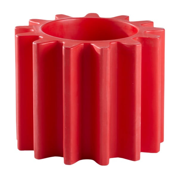 Czerwona doniczka/stolik Slide Gear, 55 x 43 cm