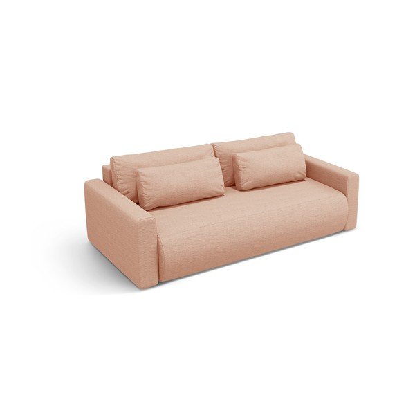 Różowa rozkładana sofa ze schowkiem 238 cm Belfast – Cosmopolitan Design-image-4