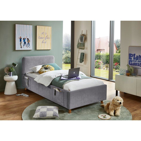 Szare łóżko dziecięce bez stelaża 90x200 cm Cosy – Meise Möbel-image-1