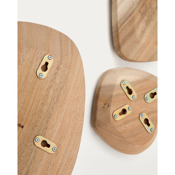 Drewniane dekoracje ścienne zestaw 4 szt. Selem – Kave Home-image-1