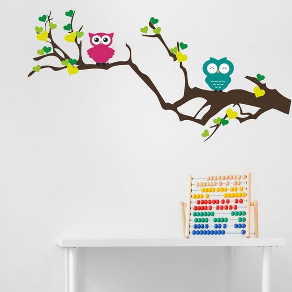 Dekoracyjna naklejka na ścianę Owl Tree