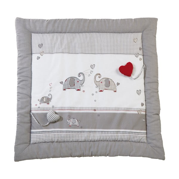 Biało-szara mata do zabawy dla dzieci 100x100 cm Jumbo twins – Roba