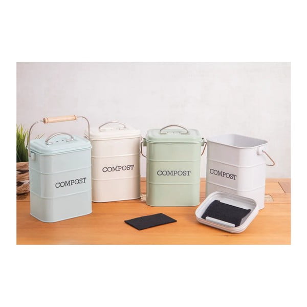 Biały pojemnik na odpadki organiczne 3 l Living Nostalgia – Kitchen Craft-image-1