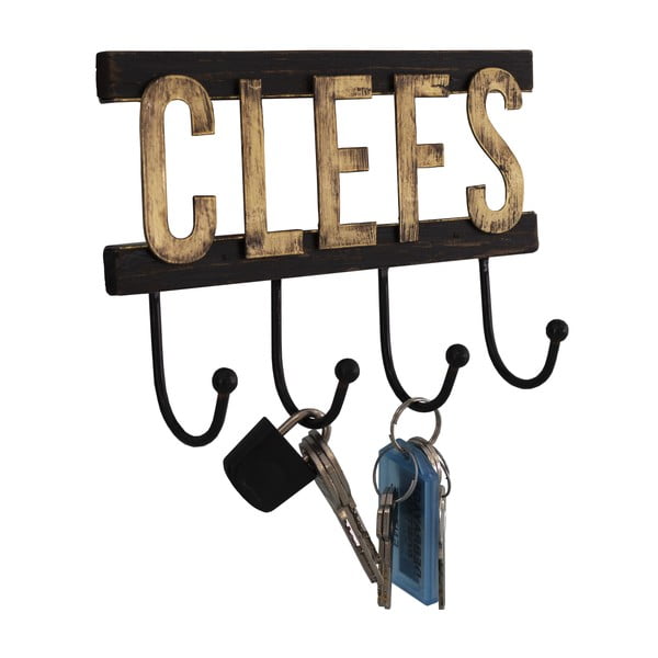 Drewniany wieszak ścienny na klucze – Antic Line-image-1