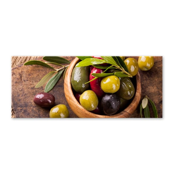 Obraz Styler Glasspik Kitchen Olives I, 30x80 cm